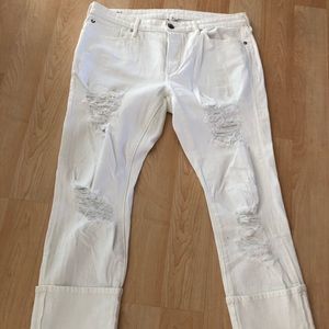 True Religion White Capri Jeans